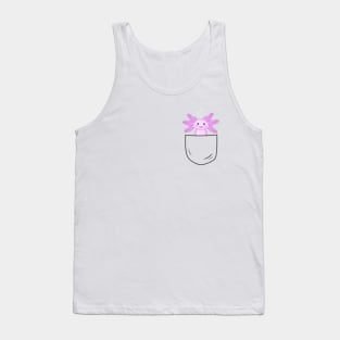 Axolotl inside a pocket Tank Top